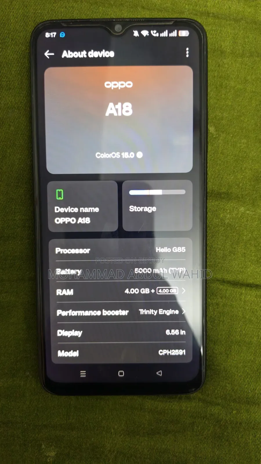 Oppo A18 128 GB Black