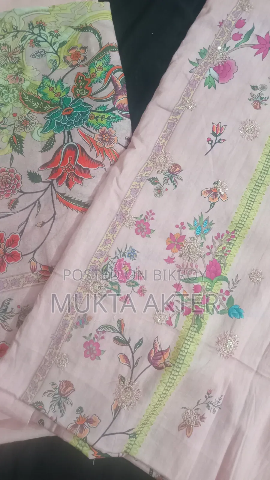 পাকিস্তানি থ্রি-পিস স্যুট, এলিগেন্ট প্রিন্ট, এমব্রয়ডারি, ফেব্রিক