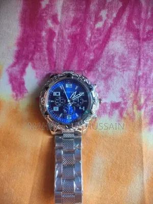 Silver Blue Luxury 4-Piece Watch Set | Quartz Men's Watch