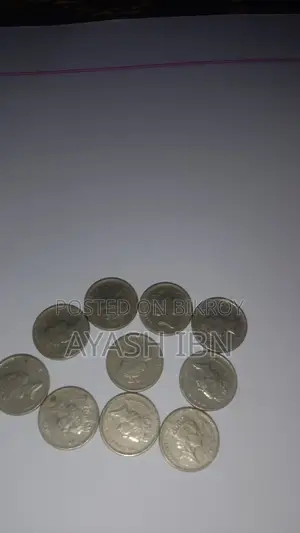 19 PCS UK Coins - 9 One Shilling 1947-66 + 10 Five Pence 1990.