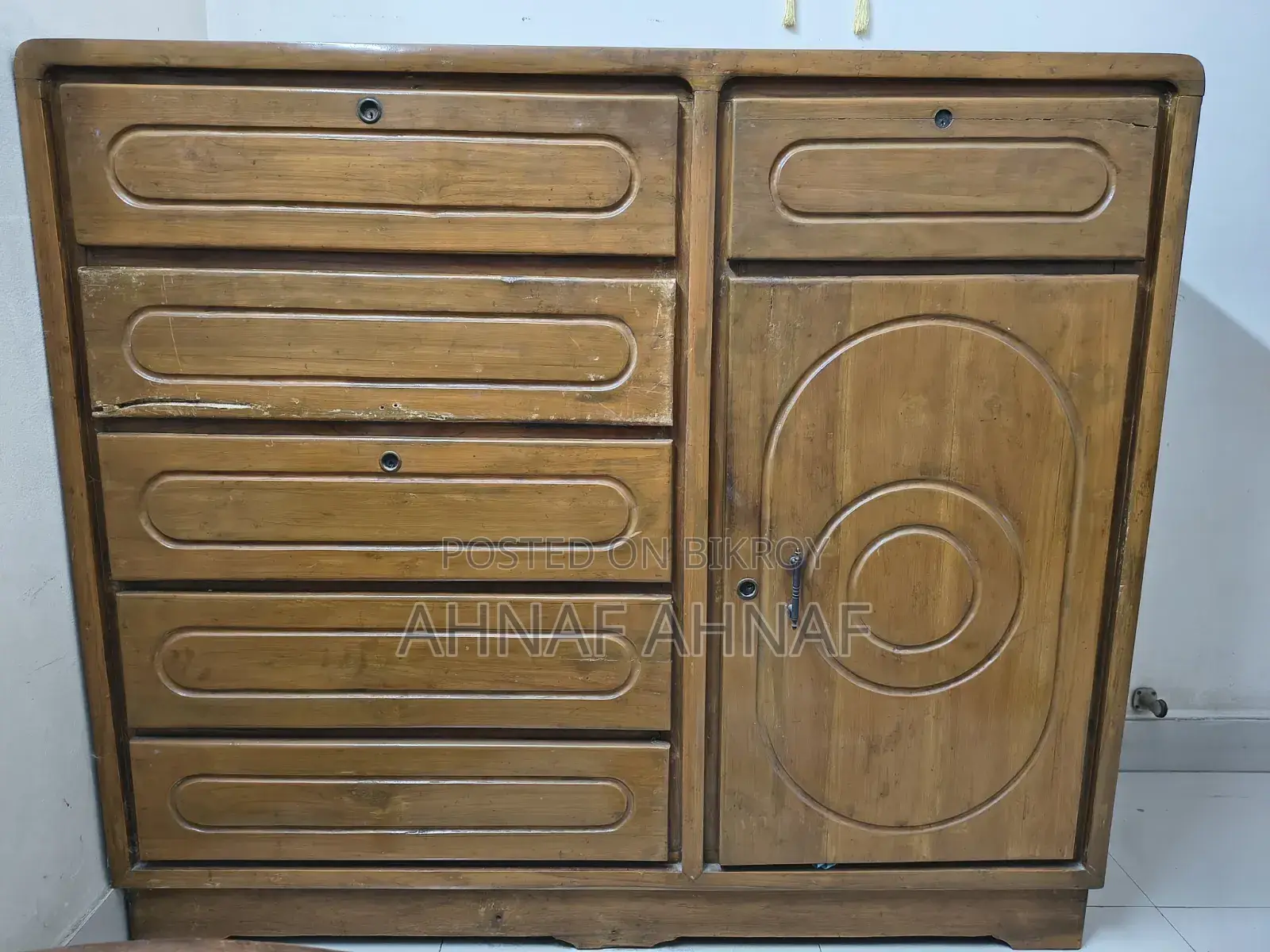 Wooden Wardrobe | 58" × 22" | Spacious Storage