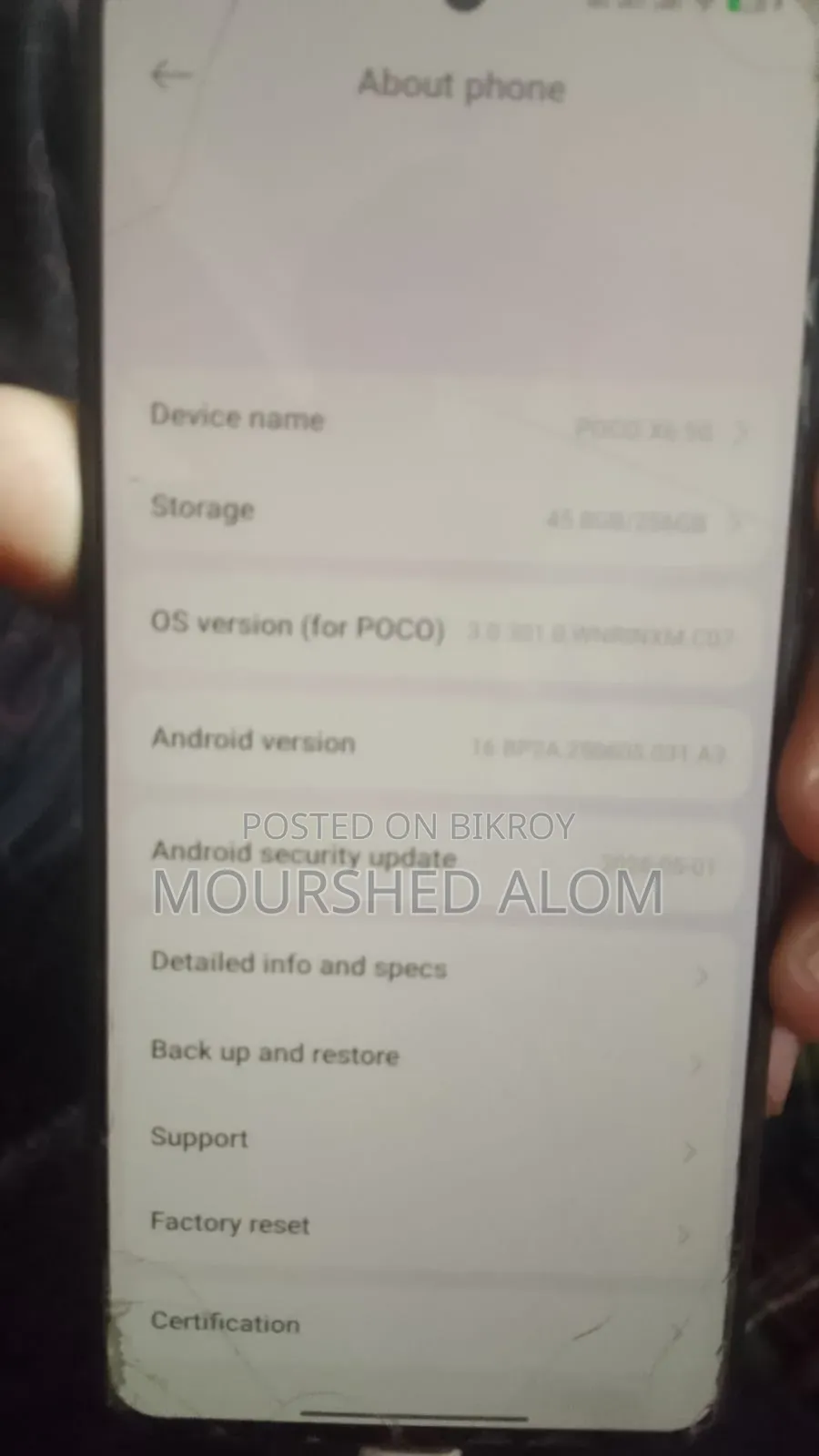 Xiaomi Poco X6 256 GB Black
