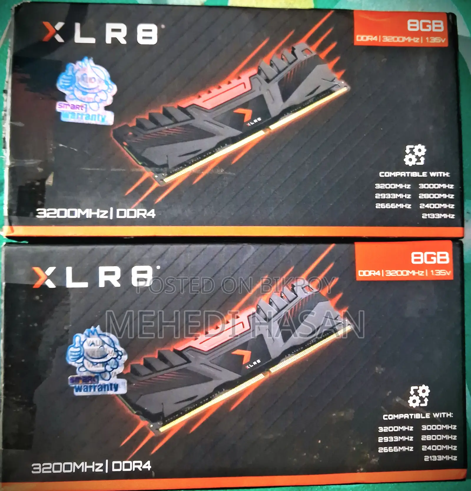 PNY XLR8 DDR4 3200MHz গেমিং র‍্যাম (8GB) – বক্সসহ লাইফটাইম ওয়ারেন্টি