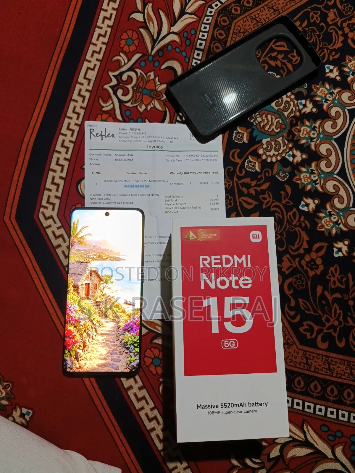 New Xiaomi Redmi Note 15 256 GB Black