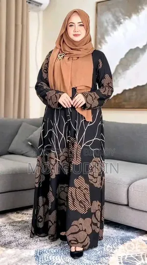 দুবাই জাফরান আবায়া বোরকা (হিজাবসহ)