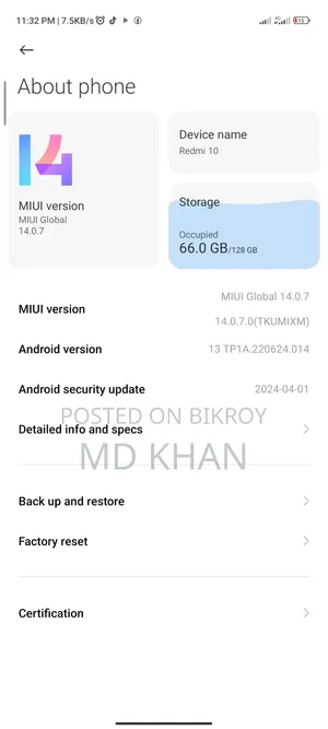 Xiaomi Redmi 10 128 GB Blue
