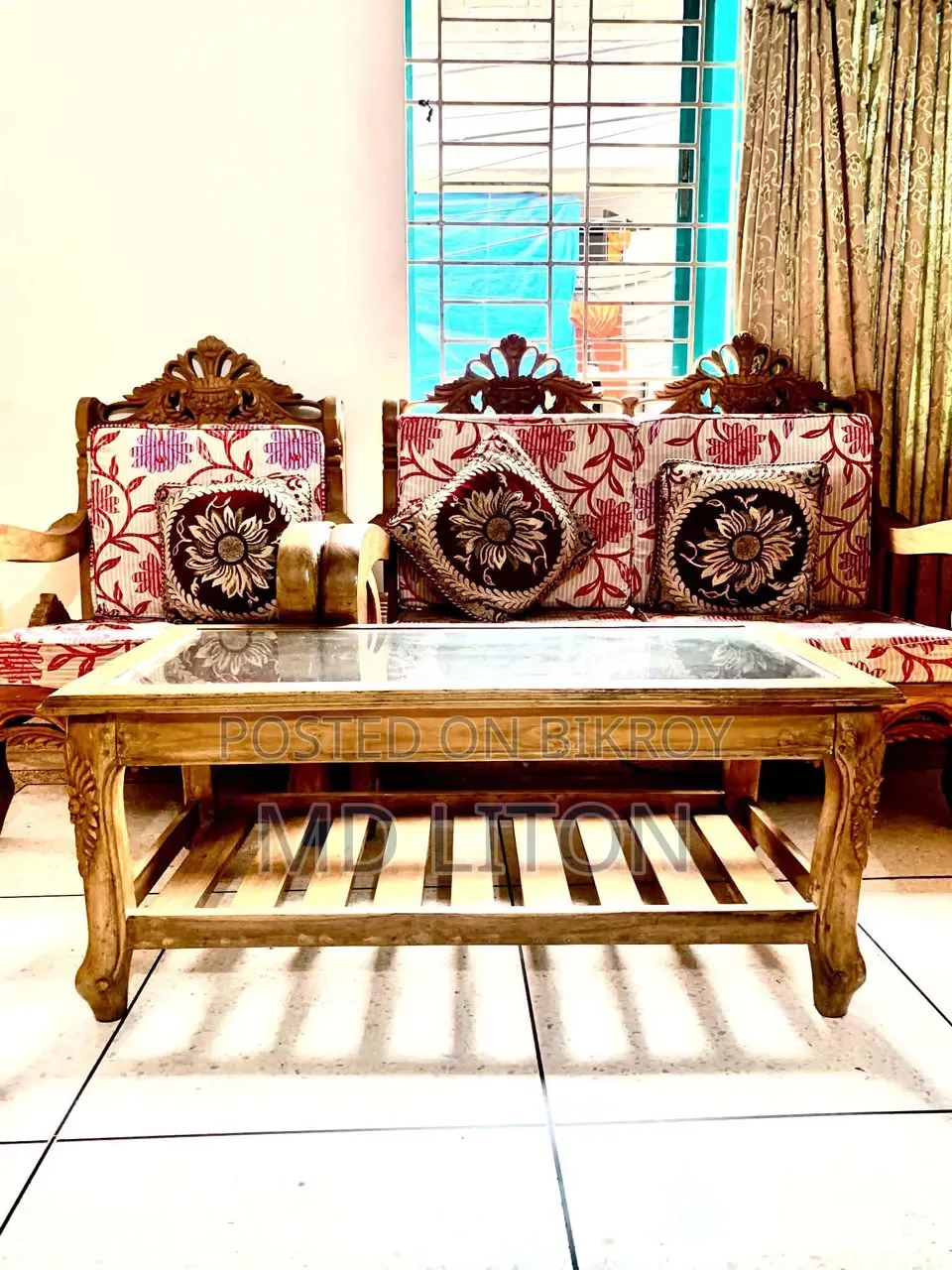 Teak Wood Sofa Set