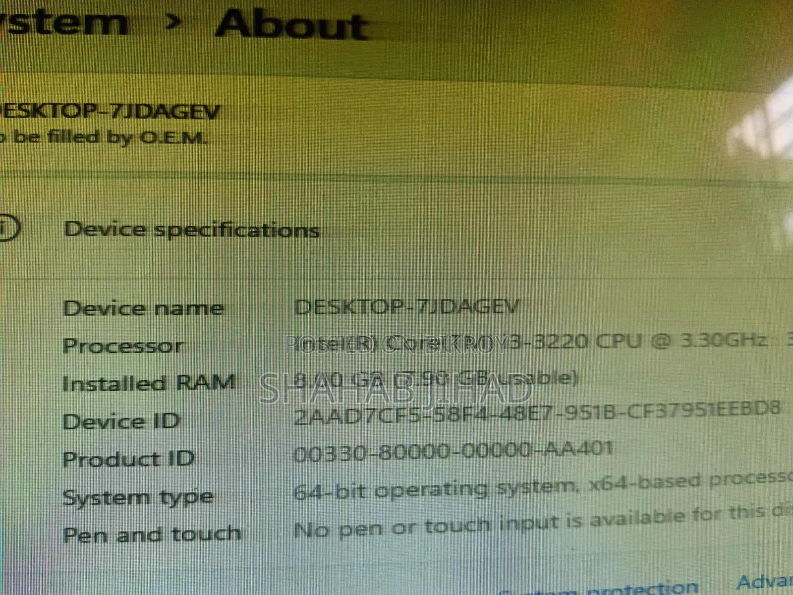 Desktop Computer 8GB Intel Core i3 SSD 128GB