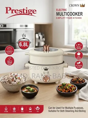 Prestige Electric Multicooker/Rice Cooker 6.8L