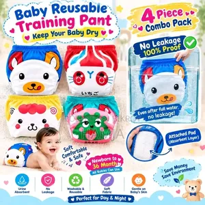 4 Piece Combo Baby Reusable Training Pant