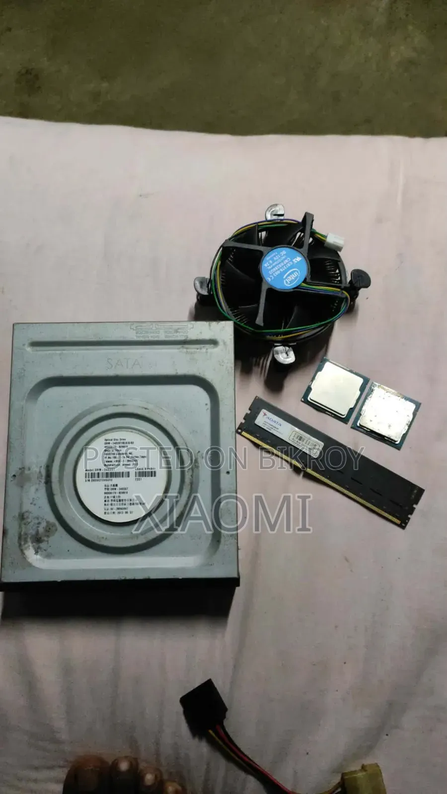 Intel Core i3 4th Gen, Intel Core i3 3rd Gen, DVD Writer, CPU Cooling Fan, RAM Damaged For Sale
