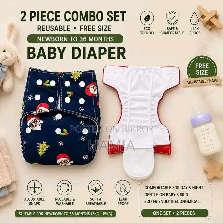 Newborn to 36 Month Age Baby Reusable Diaper