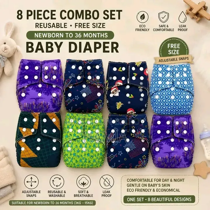 Newborn to 36 Month Age Baby Reusable Diaper