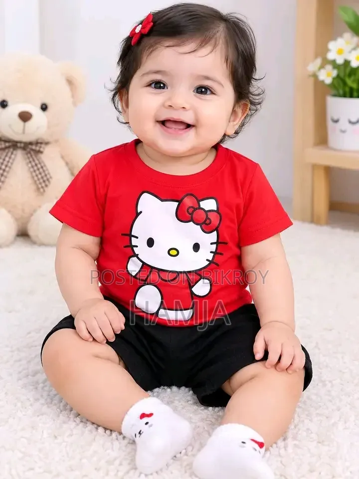 Girls T Shirt and Half Pant Set