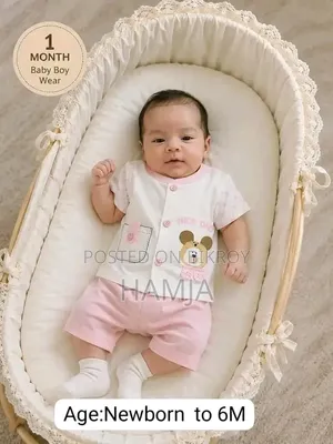 Newborn to 12 Month Age Baby Dress Set
