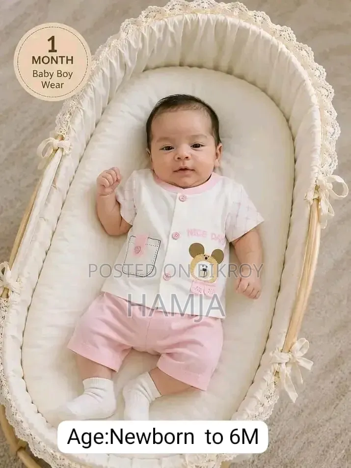 Newborn to 12 Month Age Baby Dress Set