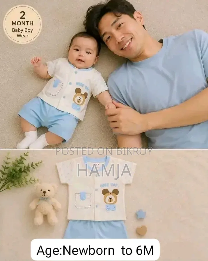 Newborn to 12 Month Age Baby Dress Set