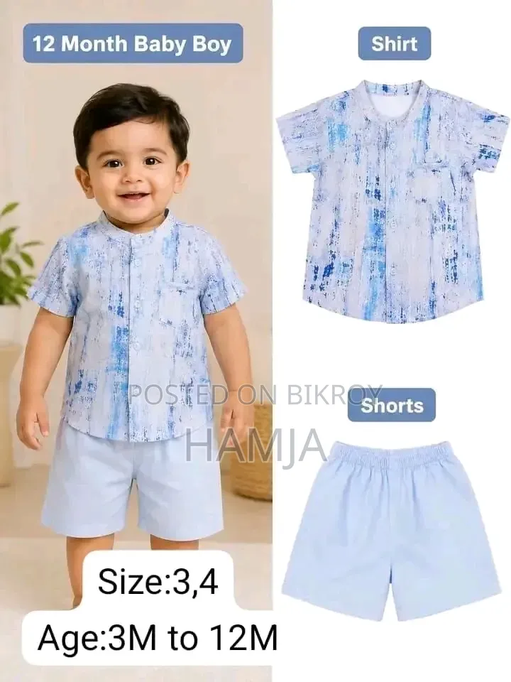 Newborn to 12 Month Age Baby Dress Set