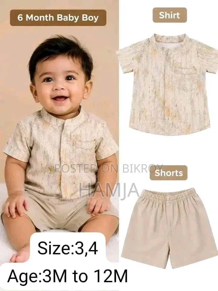 Newborn to 12 Month Age Baby Dress Set