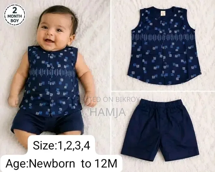 Newborn to 12 Month Age Baby Dress Set