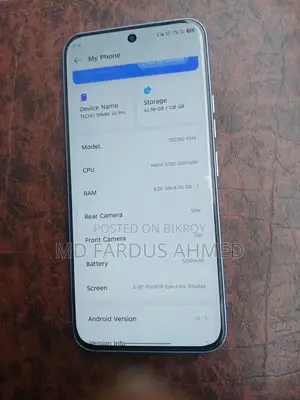 Tecno Spark 40 Pro 128 GB Blue