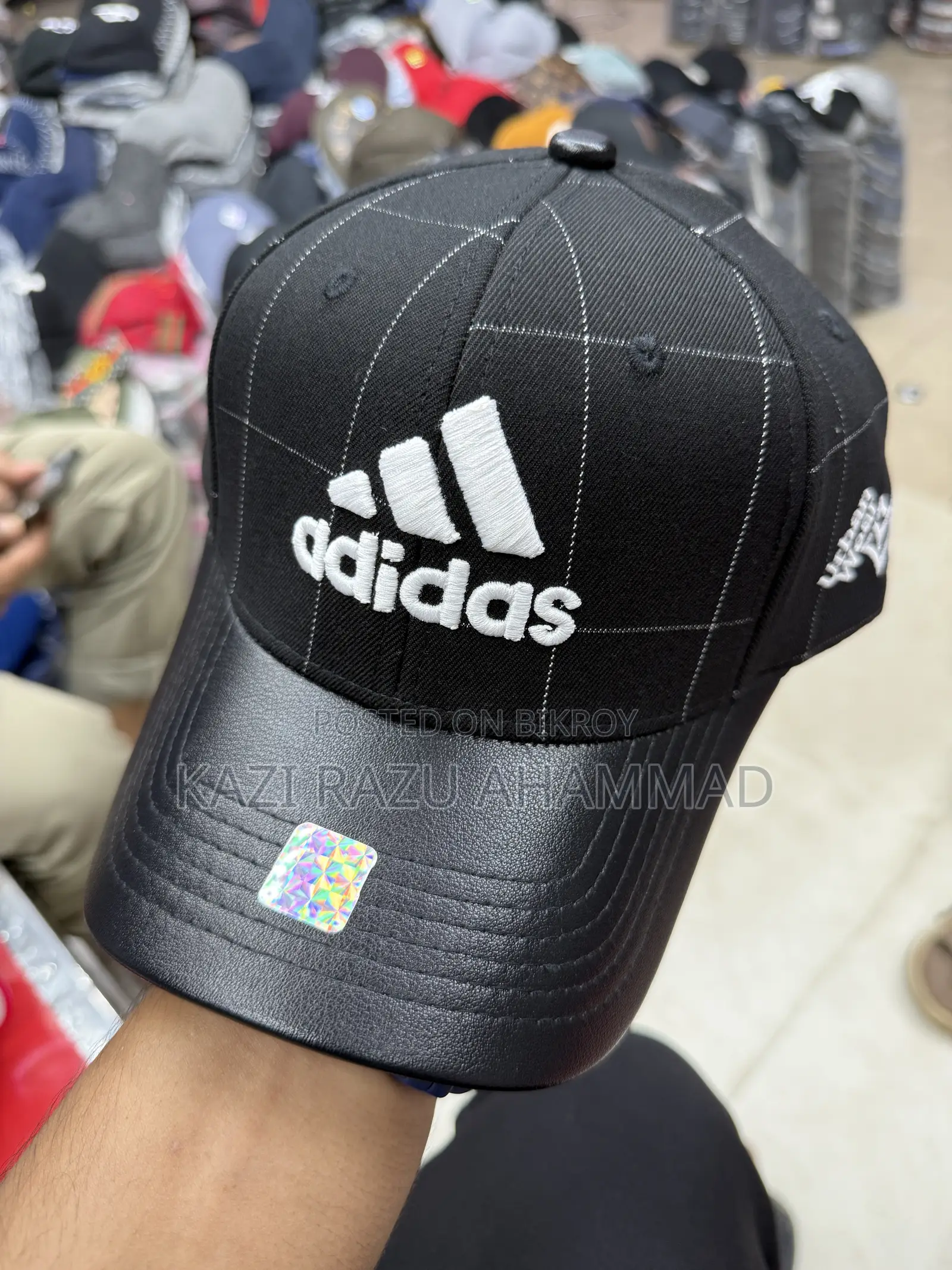 চেক লেদার মার্সেডিজ বেসবল ক্যাপ