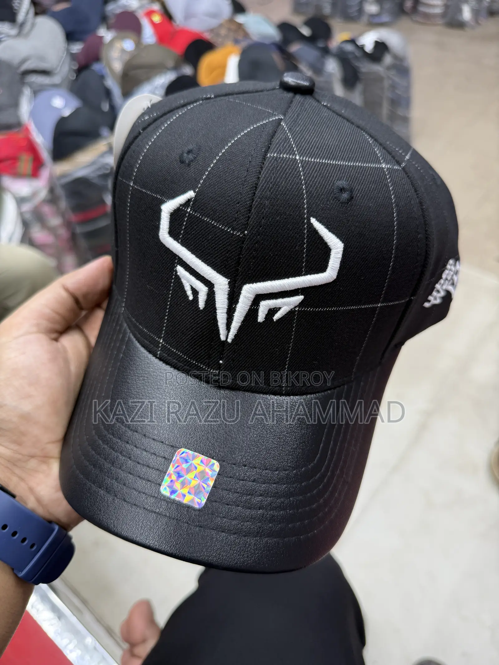 চেক লেদার মার্সেডিজ বেসবল ক্যাপ