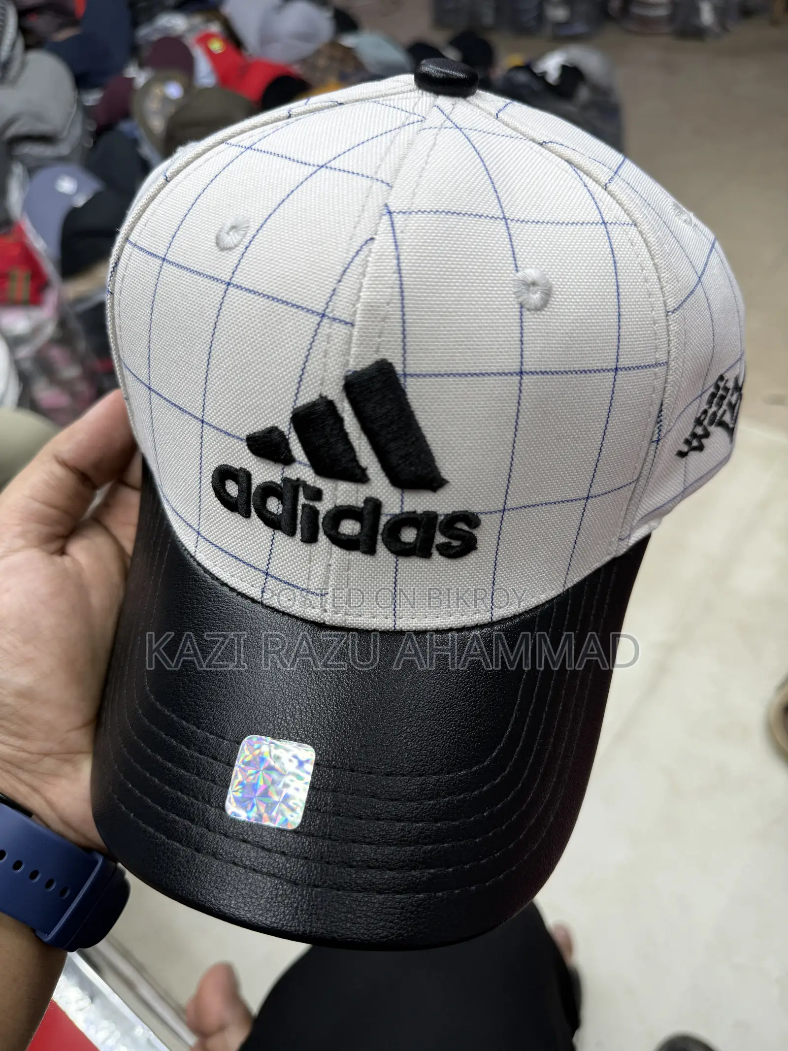 চেক লেদার মার্সেডিজ বেসবল ক্যাপ