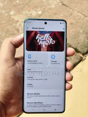 মোটোরোলা এজ ৬০ ফিউশন ২৫৬ জিবি ব্লু