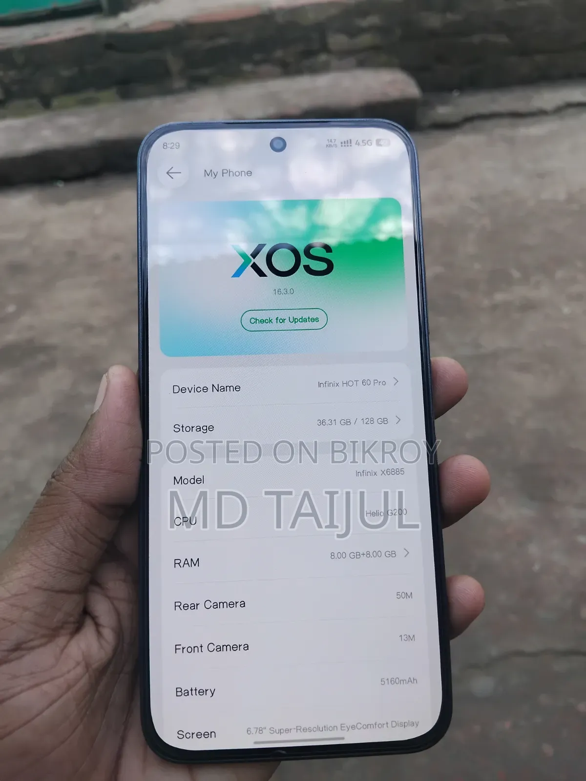 ইনফিনিক্স হট ৬০ প্রো ১২৮ জিবি ব্ল্যাক
