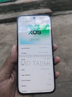 ইনফিনিক্স হট ৬০ প্রো ১২৮ জিবি ব্ল্যাক