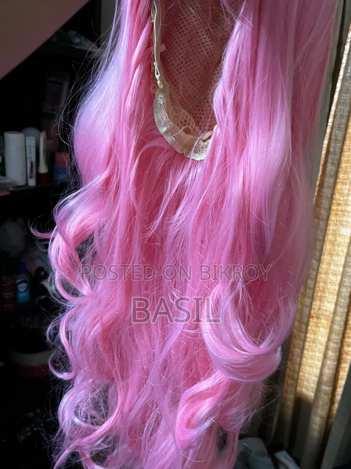 Pink Curly Hair Wig