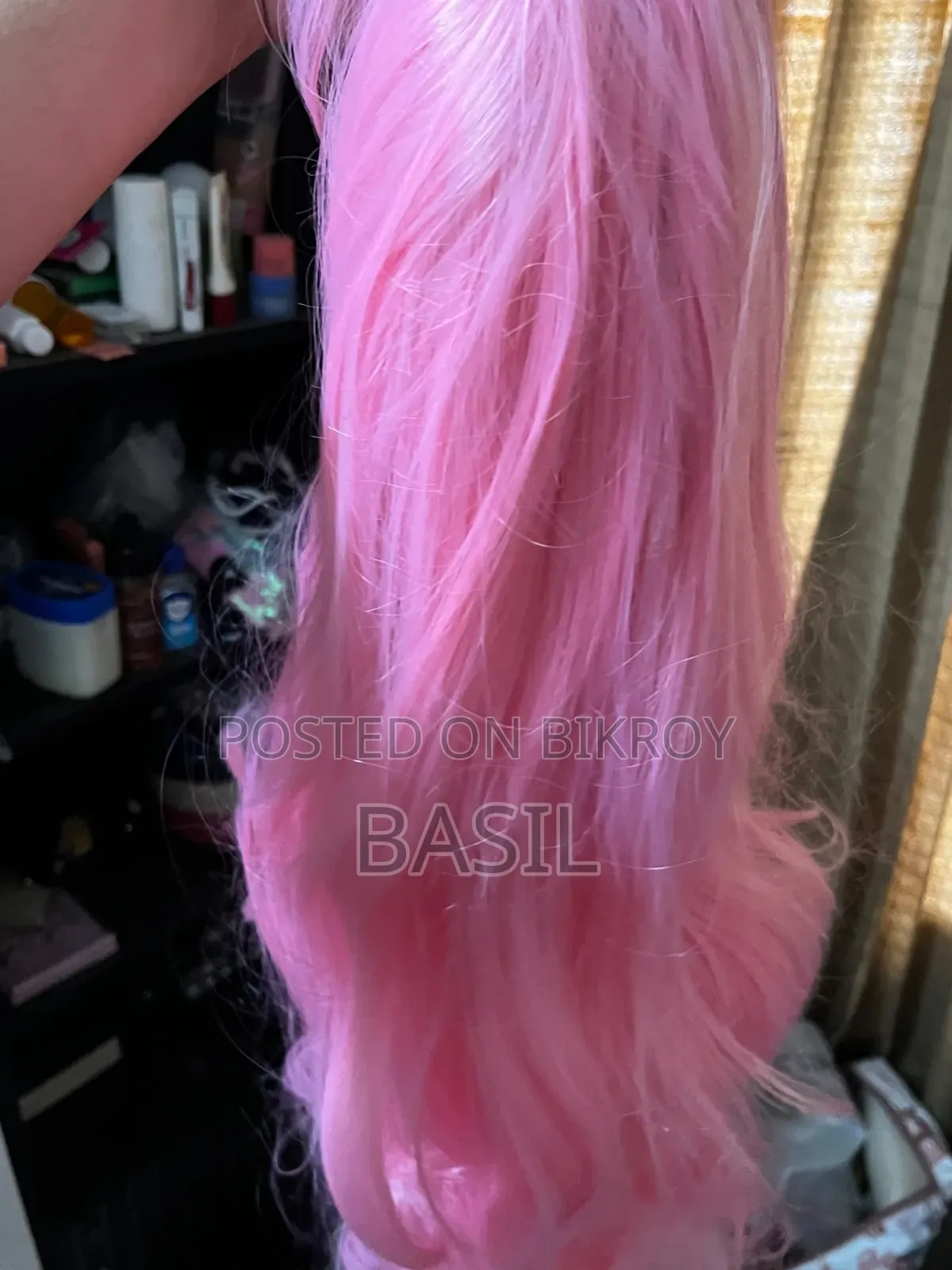 Pink Curly Hair Wig