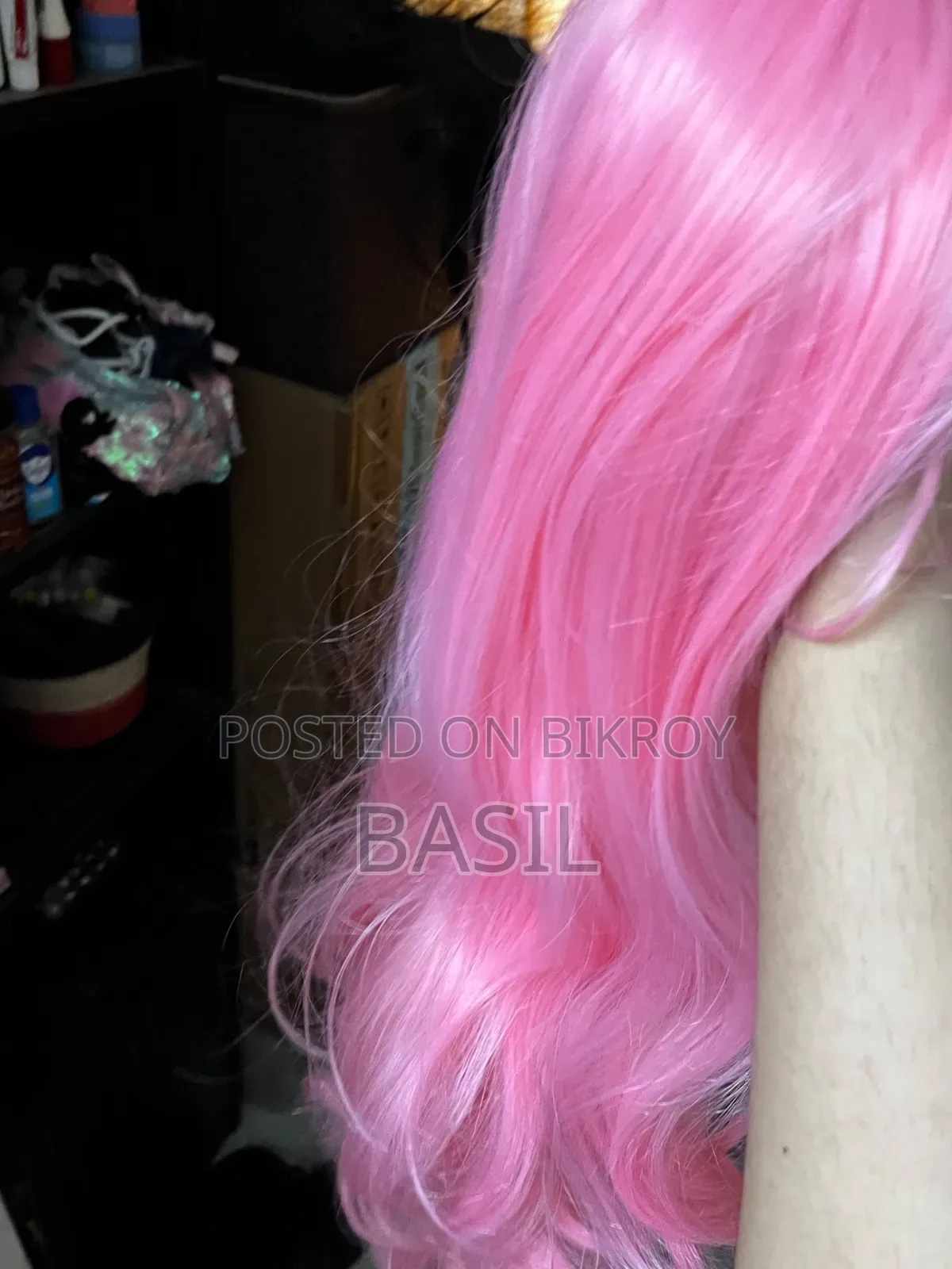 Pink Curly Hair Wig