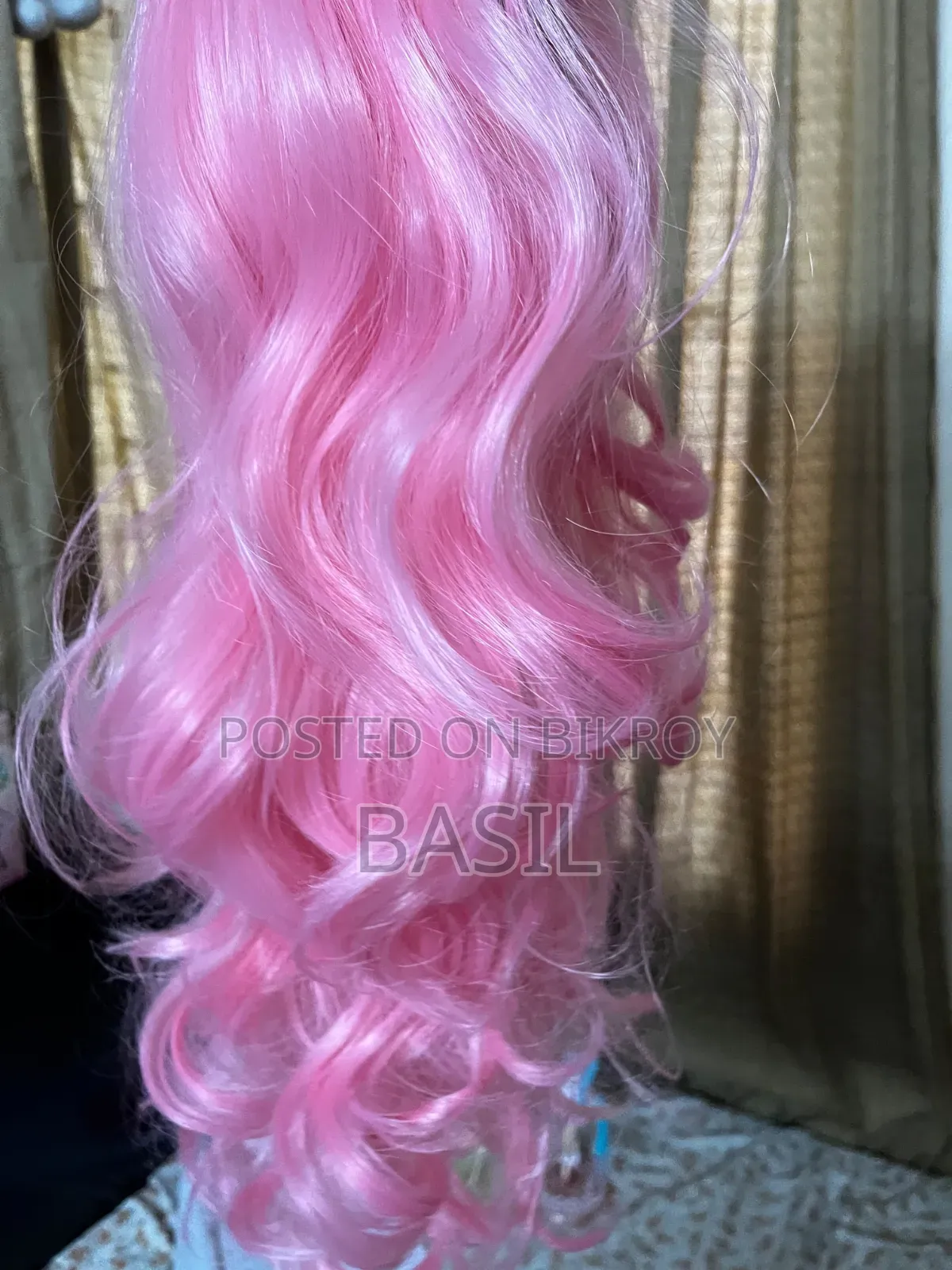 Pink Curly Hair Wig