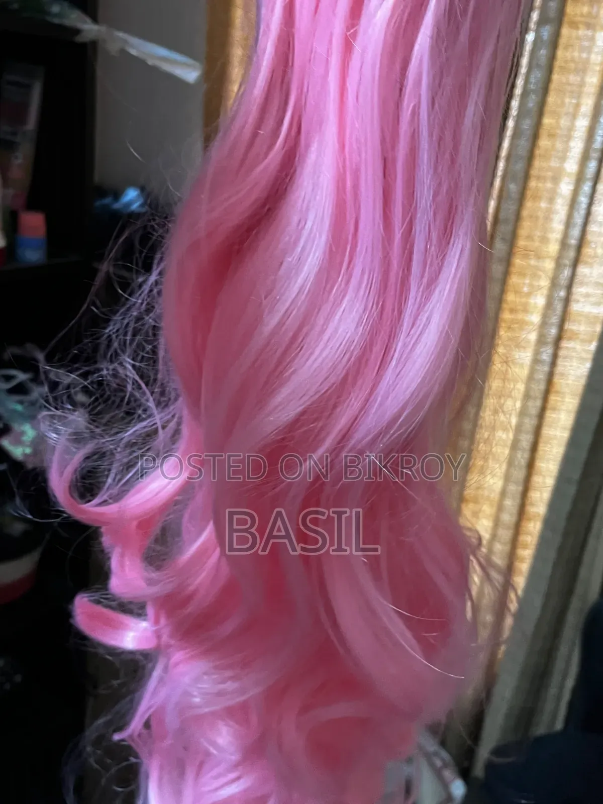 Pink Curly Hair Wig