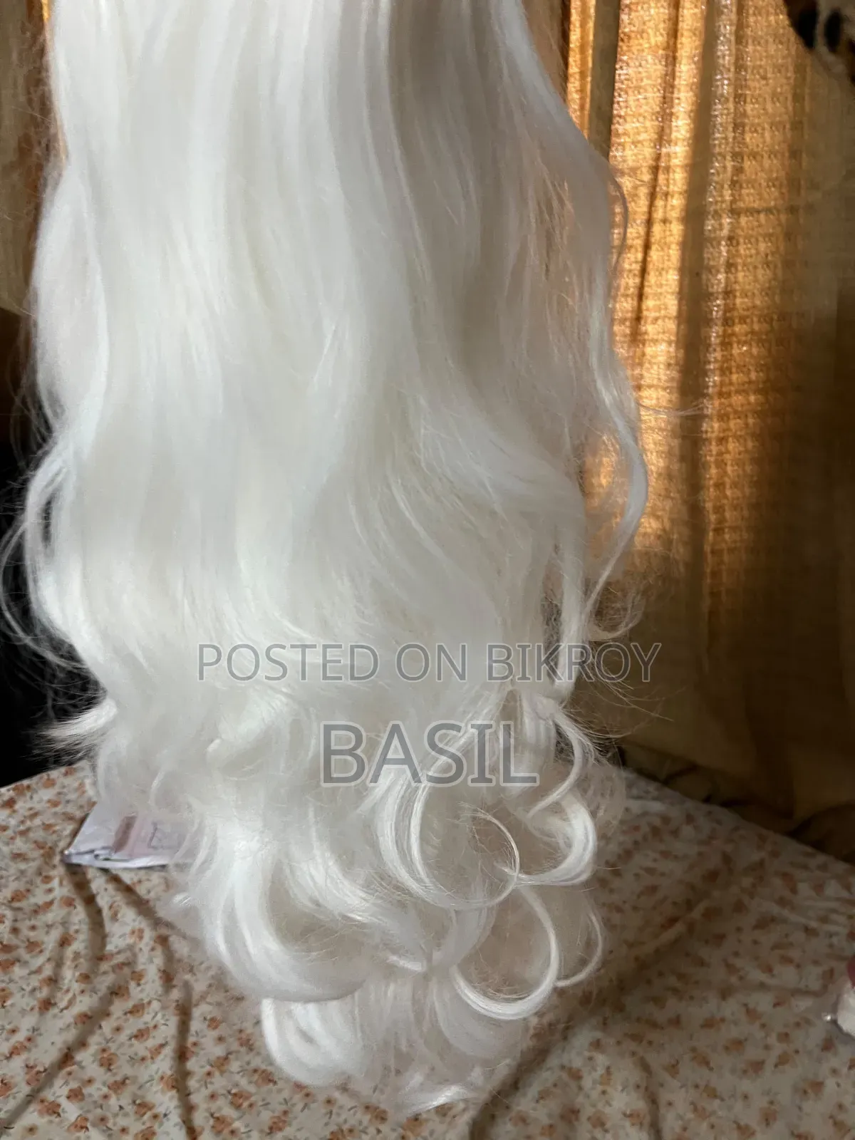 White Curly Hair Wig