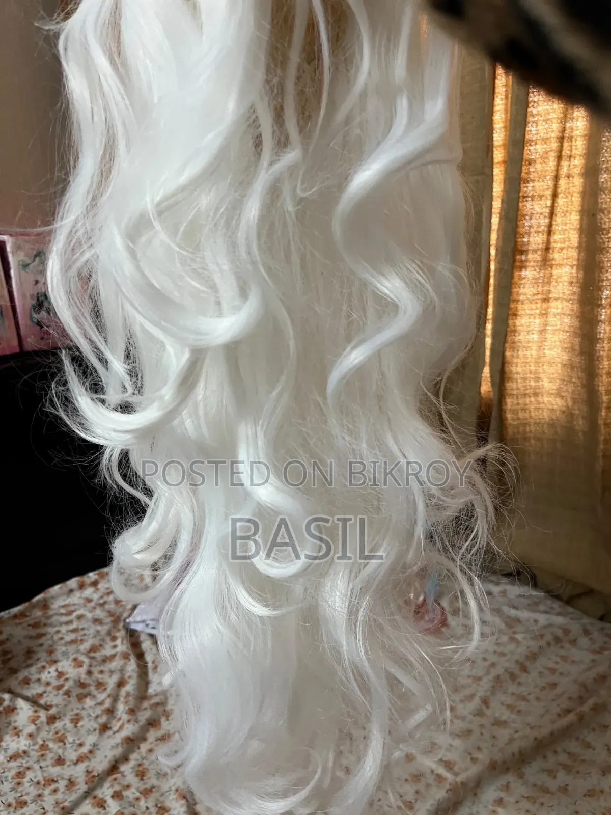 White Curly Hair Wig