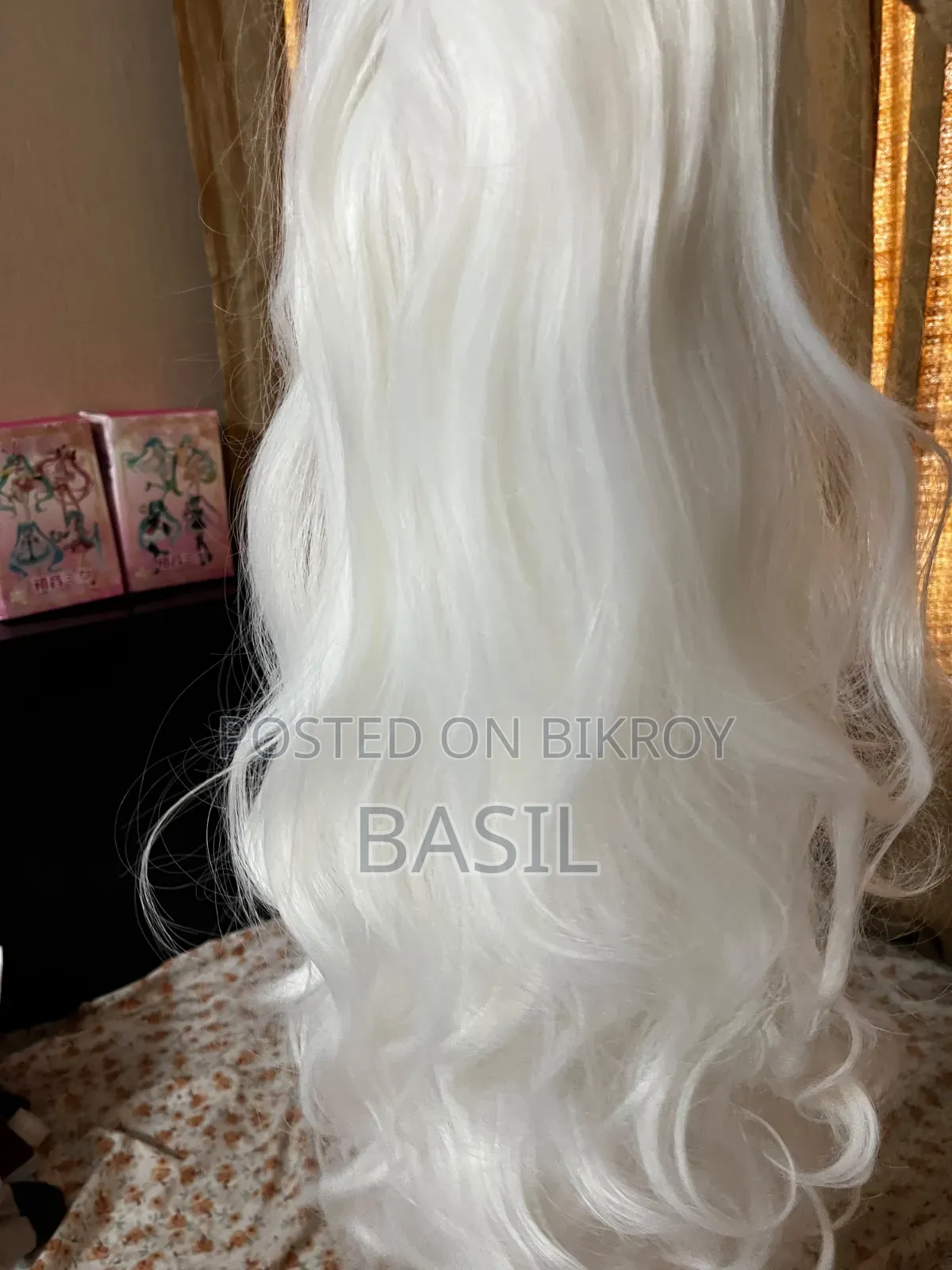 White Curly Hair Wig