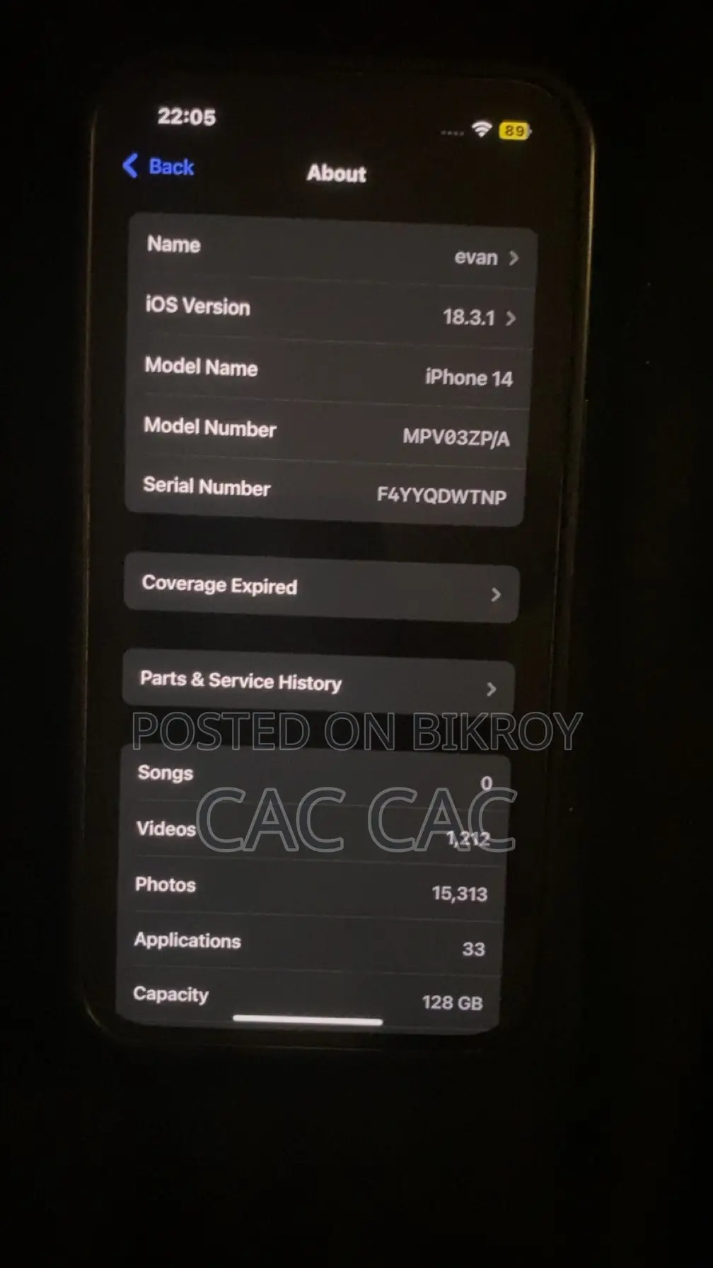 Apple iPhone 14 128 GB Purple