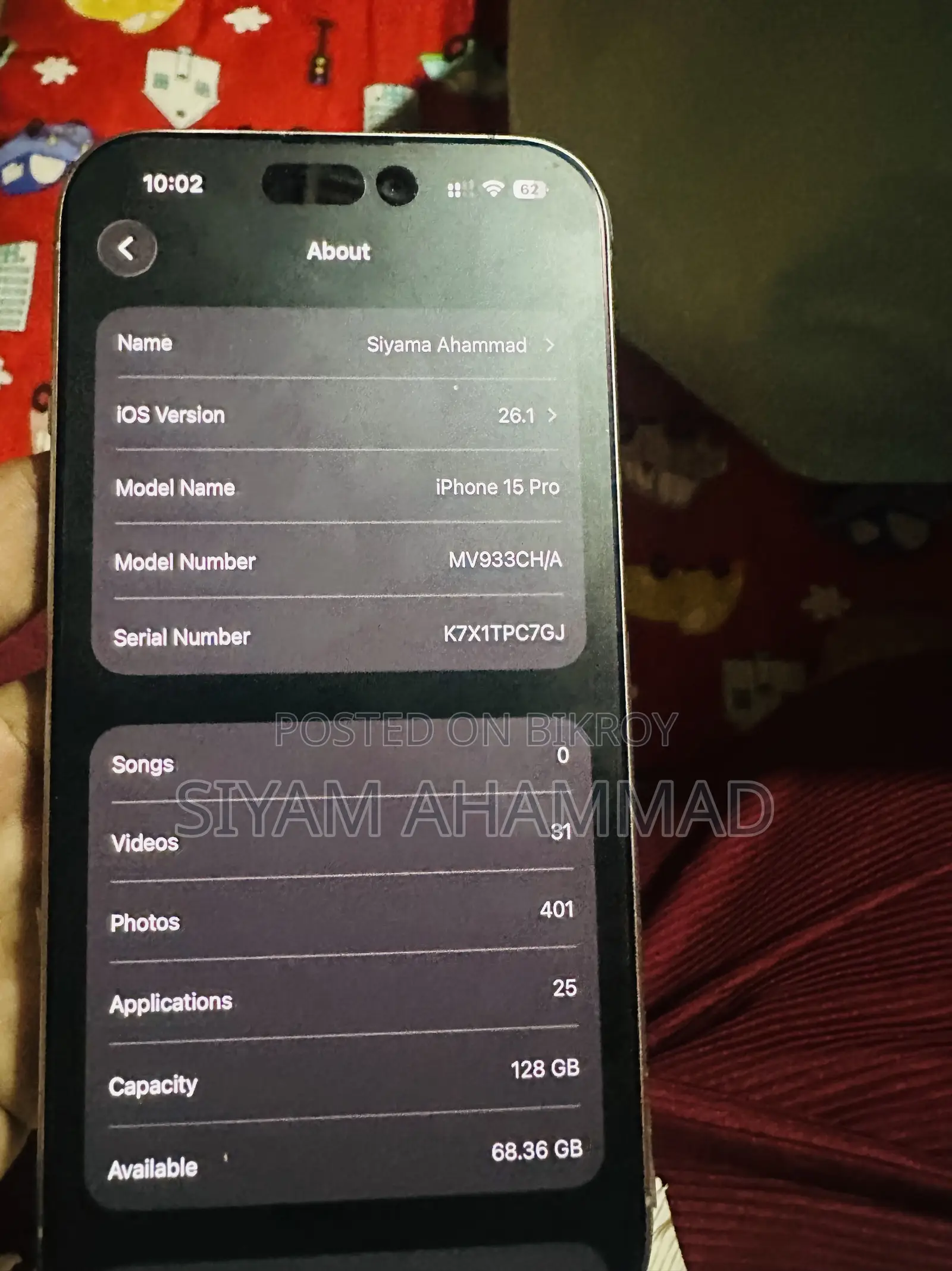 Apple iPhone 15 Pro 128 GB Silver