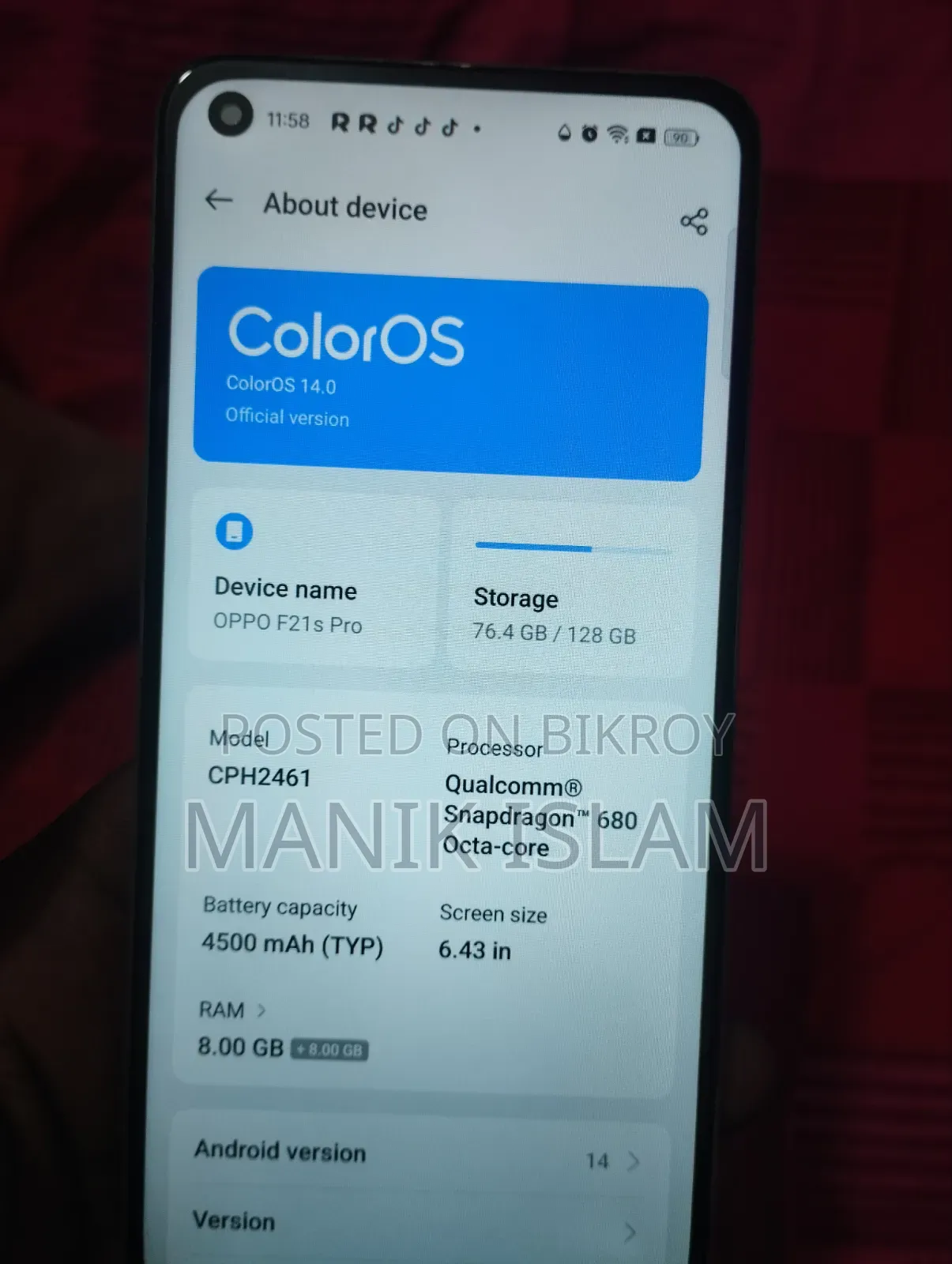 Oppo F21 Pro 128 GB Purple