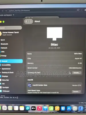 Desktop Computer Apple iMac M1 8GB Apple M1 SSD 256GB