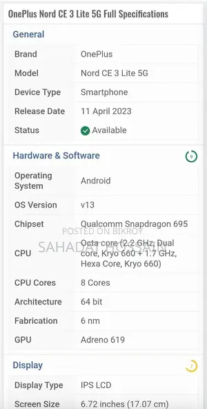 OnePlus Nord CE 3 Lite 5G 128 GB Purple
