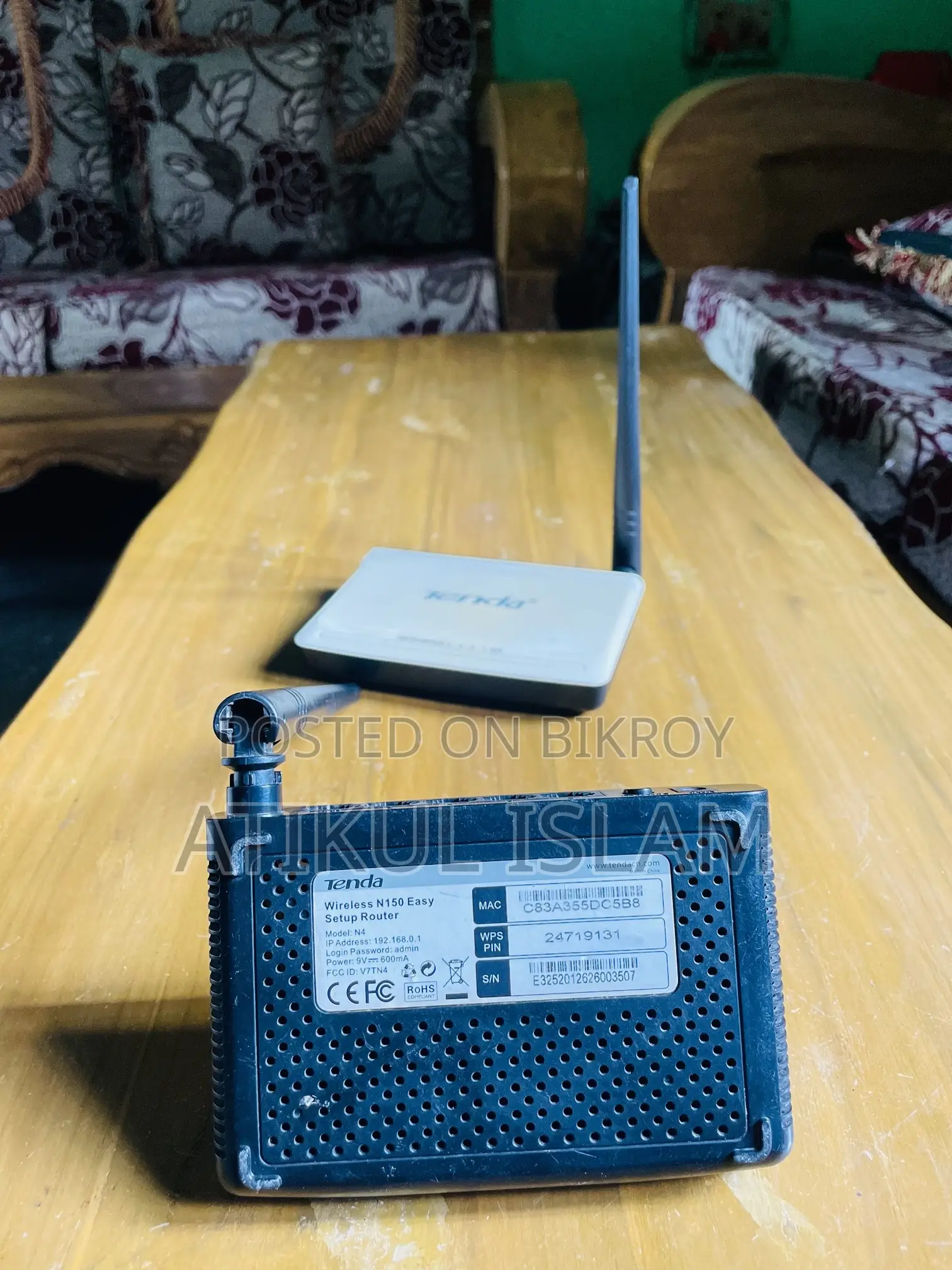 Tenda 1 Antenna 150 MBPS Router