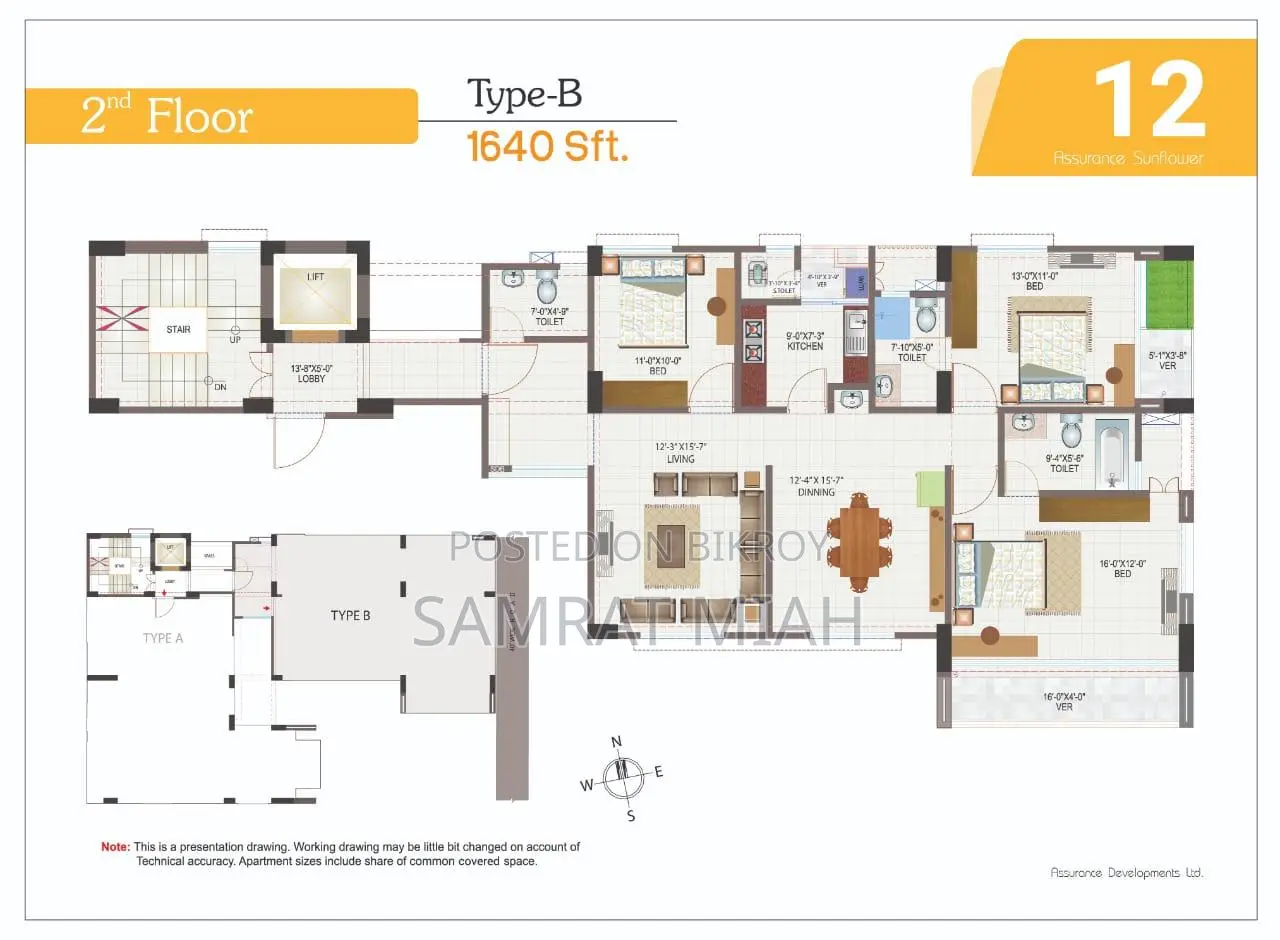 Furnished 3-Bedroom Apartment in Assurance, Basundhara for rent