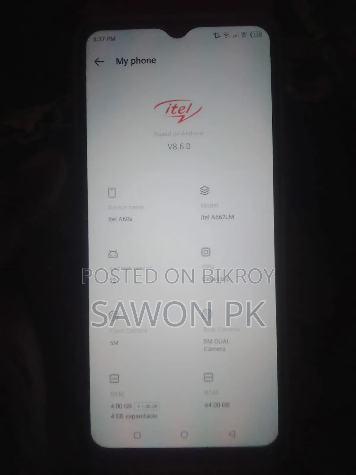 Itel A60s 64 GB Blue