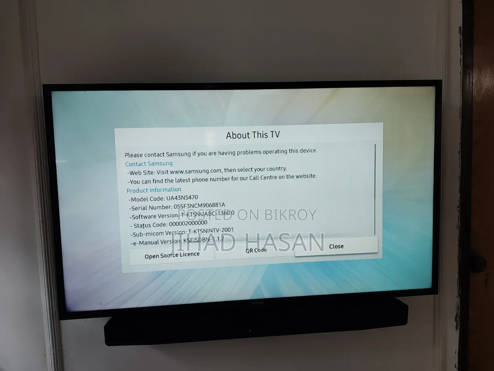 Urgent basis TV for sale.