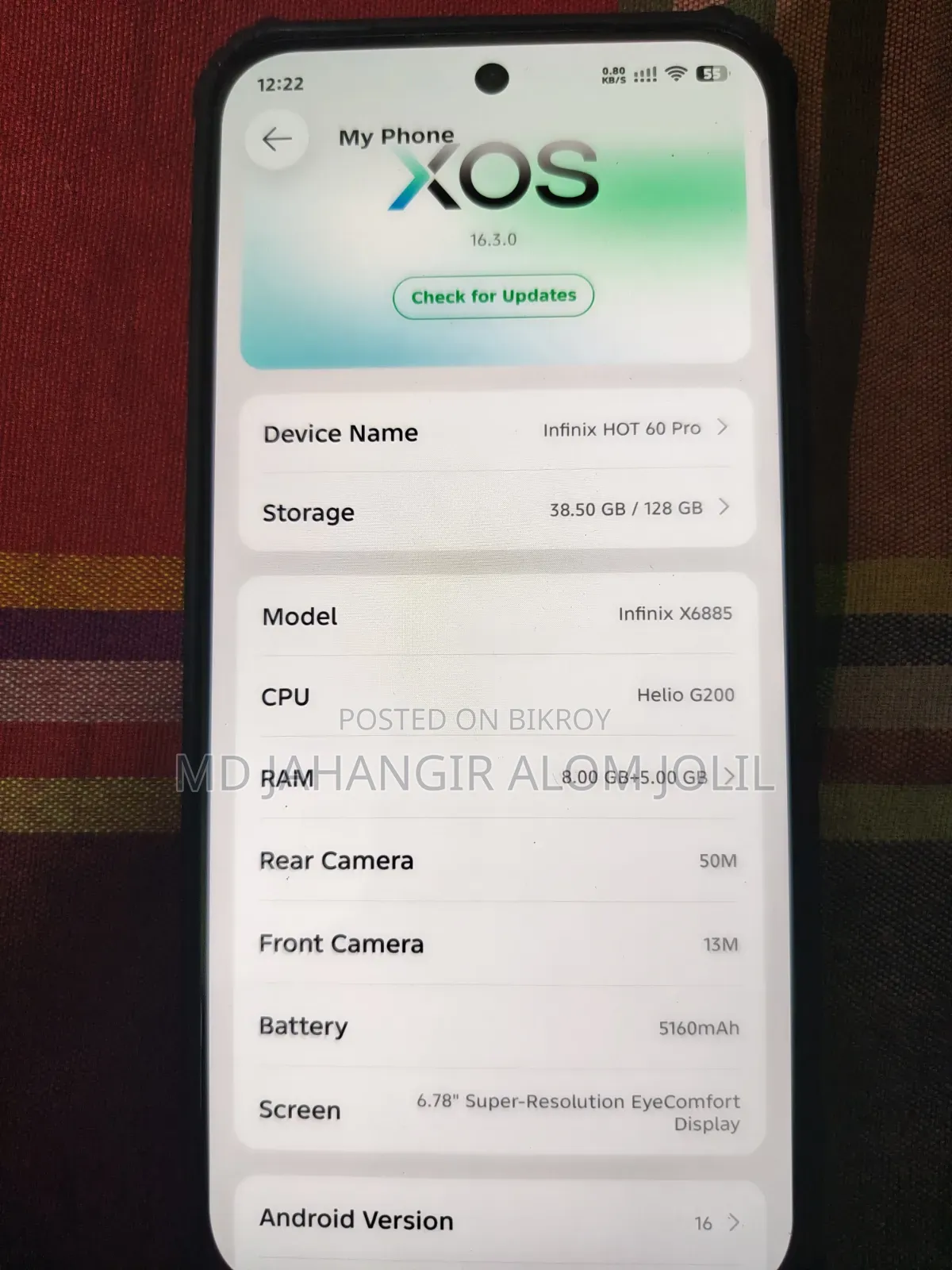 Infinix Hot 60 Pro 128 GB Black