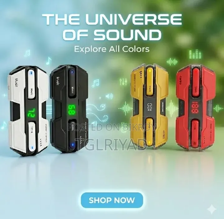 Wireless Bluetooth Earbuds | LED Light | Stylish Design